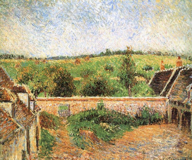Camille Pissarro Farmer s yard Germany oil painting art